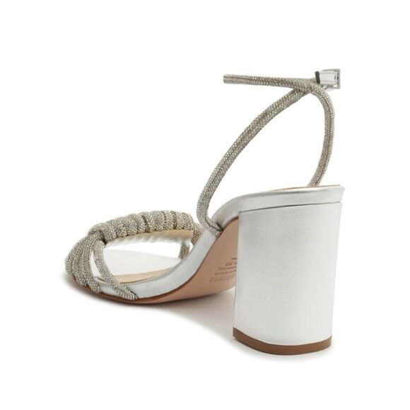 New Schultz JEWELL BLOCK METALLIC NAPPA LEATHER SANDAL - Picture 3 of 10